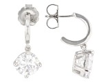 White Cubic Zirconia Rhodium Over Sterling Silver Earrings 11.50ctw