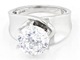 White Cubic Zirconia Platinum Over Sterling Silver Ring 5.50ctw