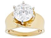 White Cubic Zirconia 18k Yellow Gold Over Sterling Silver Ring 5.50ctw ...