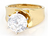 White Cubic Zirconia 18k Yellow Gold Over Sterling Silver Ring 5.50ctw