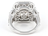 White Cubic Zirconia Rhodium Over Sterling Silver Ring 15.79ctw