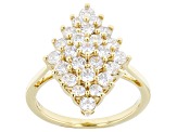 White Cubic Zirconia 18k Yellow Gold Over Sterling Silver Ring 1.76ctw