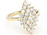 White Cubic Zirconia 18k Yellow Gold Over Sterling Silver Ring 1.76ctw
