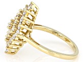 White Cubic Zirconia 18k Yellow Gold Over Sterling Silver Ring 1.76ctw