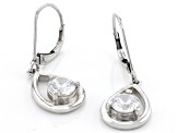 White Cubic Zirconia Rhodium Over Sterling Silver Earrings 2.40ctw