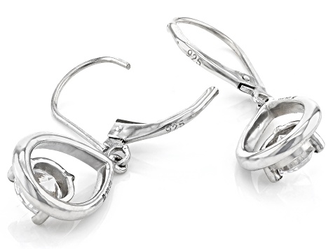 White Cubic Zirconia Rhodium Over Sterling Silver Earrings 2.40ctw