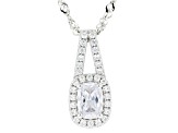 White Cubic Zirconia Rhodium Over Sterling Silver Pendant With Chain 2.43ctw