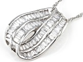White Cubic Zirconia Rhodium Over Sterling Silver Pendant With Chain 2.80ctw