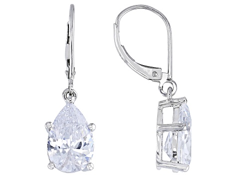 White Cubic Zirconia Rhodium Over Sterling Silver Earrings 9.00ctw