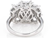 White Cubic Zirconia Rhodium Over Sterling Silver Ring 6.60ctw