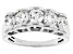 White Cubic Zirconia Rhodium Over Sterling Silver Ring 2.48ctw