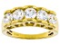 White Cubic Zirconia 18k Yellow Gold Over Sterling Silver Ring 2.48ctw