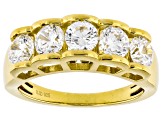 White Cubic Zirconia 18k Yellow Gold Over Sterling Silver Ring 2.48ctw