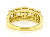 White Cubic Zirconia 18k Yellow Gold Over Sterling Silver Ring 2.48ctw