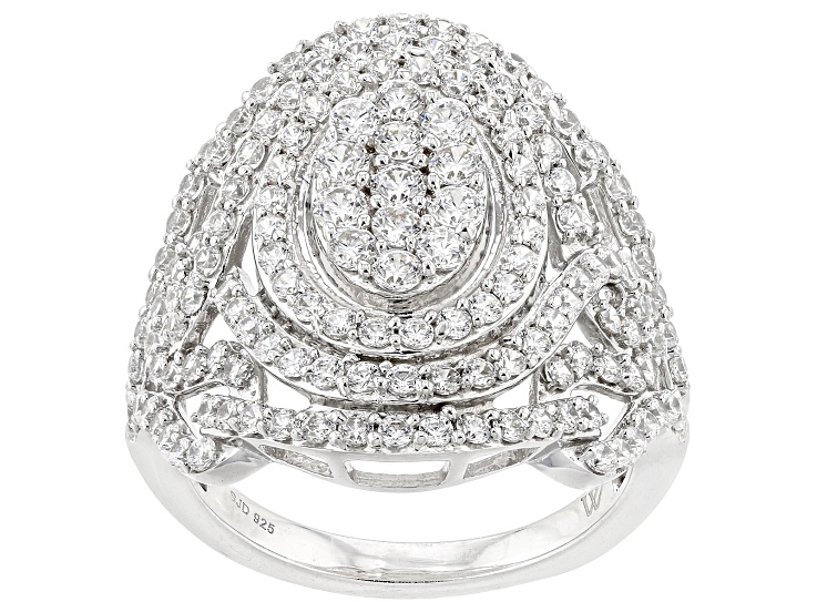 ダイナスフィア　Platinum Sapphire Simulant And White Cubic Zirconia Platinum Over