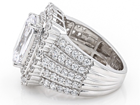 TATIANA☆[SILVER925] Dot Cubic Ring White Cubic Zirconia Rhodium Over Sterling Silver Ring 5.33