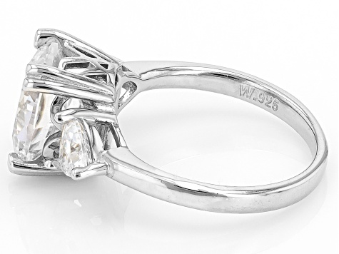 White Cubic Zirconia Rhodium Over Sterling Silver Ring 7.08ctw