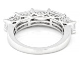 White Cubic Zirconia Rhodium Over Sterling Silver Ring 4.11ctw