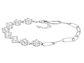 White Cubic Zirconia Rhodium Over Sterling Silver Bracelet 9.60ctw