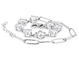 White Cubic Zirconia Rhodium Over Sterling Silver Bracelet 9.60ctw