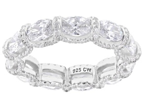 White Cubic Zirconia Rhodium Over Sterling Silver Ring 10.00ctw