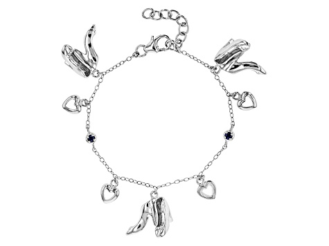 Blue Shire Sterling Silver Children S Charm Bracelet 08ctw Blue Shire Sterling Silver Children S Charm Bracelet 08ctw