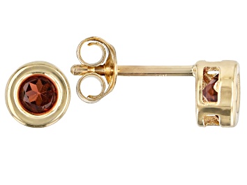 Picture of Red Vermelho Garnet(TM) 10k Yellow Gold Childrens Stud Earrings .26ctw