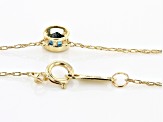 London Blue Topaz 10k Yellow Gold Child's Necklace .11ct