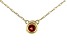 Red Garnet 10k Yellow Gold Child's Necklace .13ct