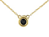 Blue Sapphire 10k Yellow Gold Childrens Necklace .10ct