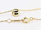 Blue Sapphire 10k Yellow Gold Childrens Necklace .10ct