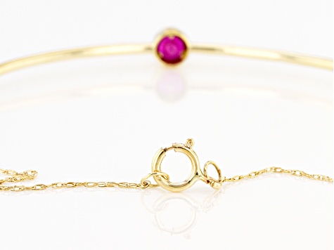 Red Mahaleo® Ruby 10k Yellow Gold Bracelet .11ct