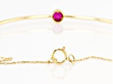 Red Mahaleo® Ruby 10k Yellow Gold Bracelet .11ct