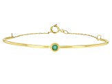Green Sakota Emerald 10k Yellow Gold Bracelet .10ct