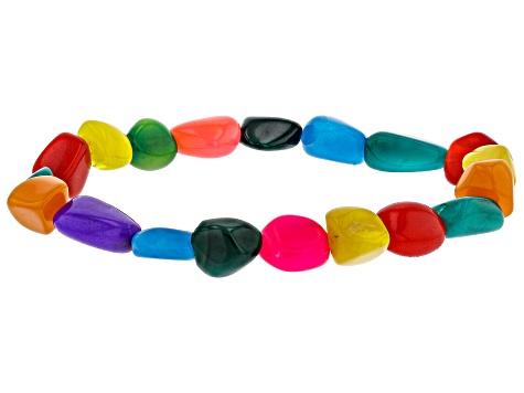 Multicolor Ethiopian Opal Childrens Stretch Bracelet