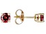 Red Garnet 10k Yellow Gold Children's Solitaire Stud Earrings 0.60ctw