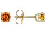 Orange Madeira Citrine 10k Yellow Gold Children's Solitaire Stud Earrings 0.43ctw