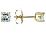 Sky Blue Topaz 10k Yellow Gold Children's Solitaire Stud Earrings 0.61ctw