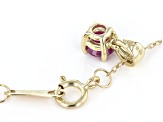 Red Ruby 10K Yellow Gold Childrens Pendant With Chain 0.12ct