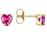 Red Lab Ruby 18k Yellow Gold Over Sterling Silver Childrens Birthstone Stud Earrings 0.98ctw