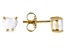 Multi-Color Lab Created Opal 18k Yellow Gold Over Silver Childrens Birthstone Earrings 0.34ctw