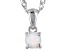 Multi Color Lab Created  Opal Rhodium Over Silver Childrens Birthstone Pendant with Chain 0.09ct