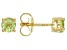 Green Peridot 18k Yellow Gold Over Sterling Silver Childrens Stud Earrings 0.48ctw