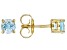 Sky Blue Topaz 18k Yellow Gold Over Sterling Silver Childrens Stud Earrings 0.62ctw