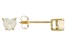 Multicolor Opal 10K Yellow Gold Childrens Heart Stud Earrings 0.34ctw