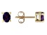 Purple Amethyst 10k Yellow Gold Children's Stud Earrings 0.26ctw