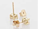 White Zircon 10k Yellow Gold Children's Stud Earrings 0.41ctw