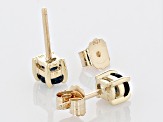 Blue Sapphire 10k Yellow Gold Children's Stud Earrings 0.34ctw