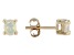 Multi Color Opal 10k Yellow Gold Children's Stud Earrings 0.17ctw