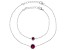Red Lab Created Ruby Rhodium Over Sterling Silver Mother and Daughter Bracelet Set 1.12ctw